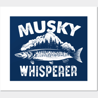 Musky Whisperer Funny Muskie Fishing, Muskellunge Posters and Art